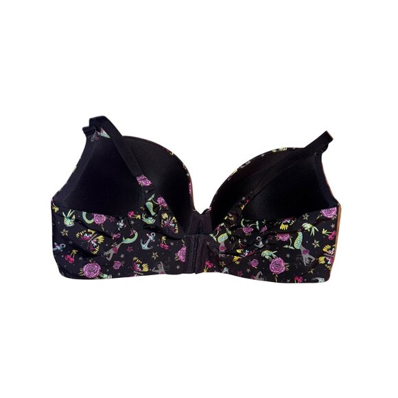 Torrid Curve Mermaid & Anchor Print Bra Size 40DD Sexy Pinup Tattoo Punk Rock Li - Picture 4 of 8